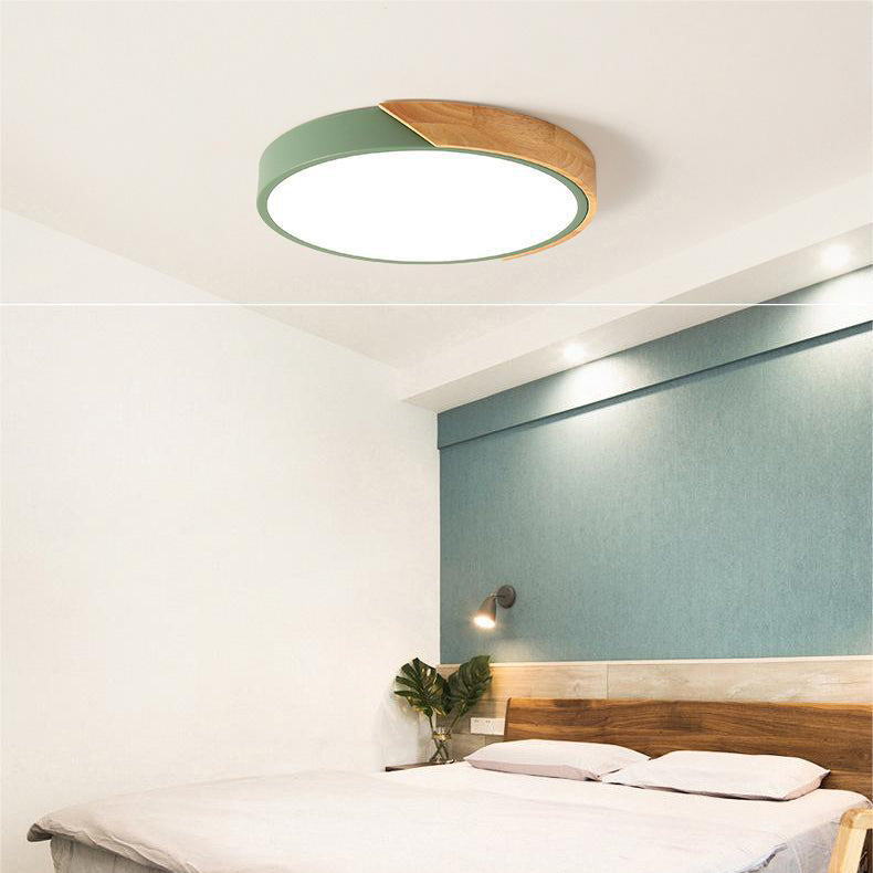 Garduru Holz Macaron Deckenleuchte – Warmes & Minimalistisches LED Licht