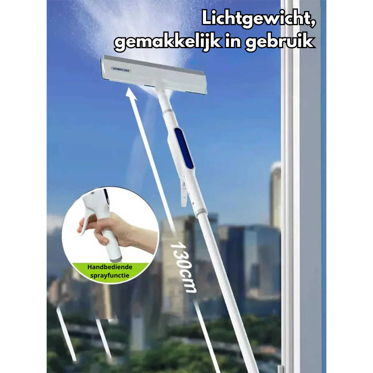 3-in-1 Fensterwischer mit Sprüh- und Wischfunktion – Multifunktionales Reinigungswerkzeug