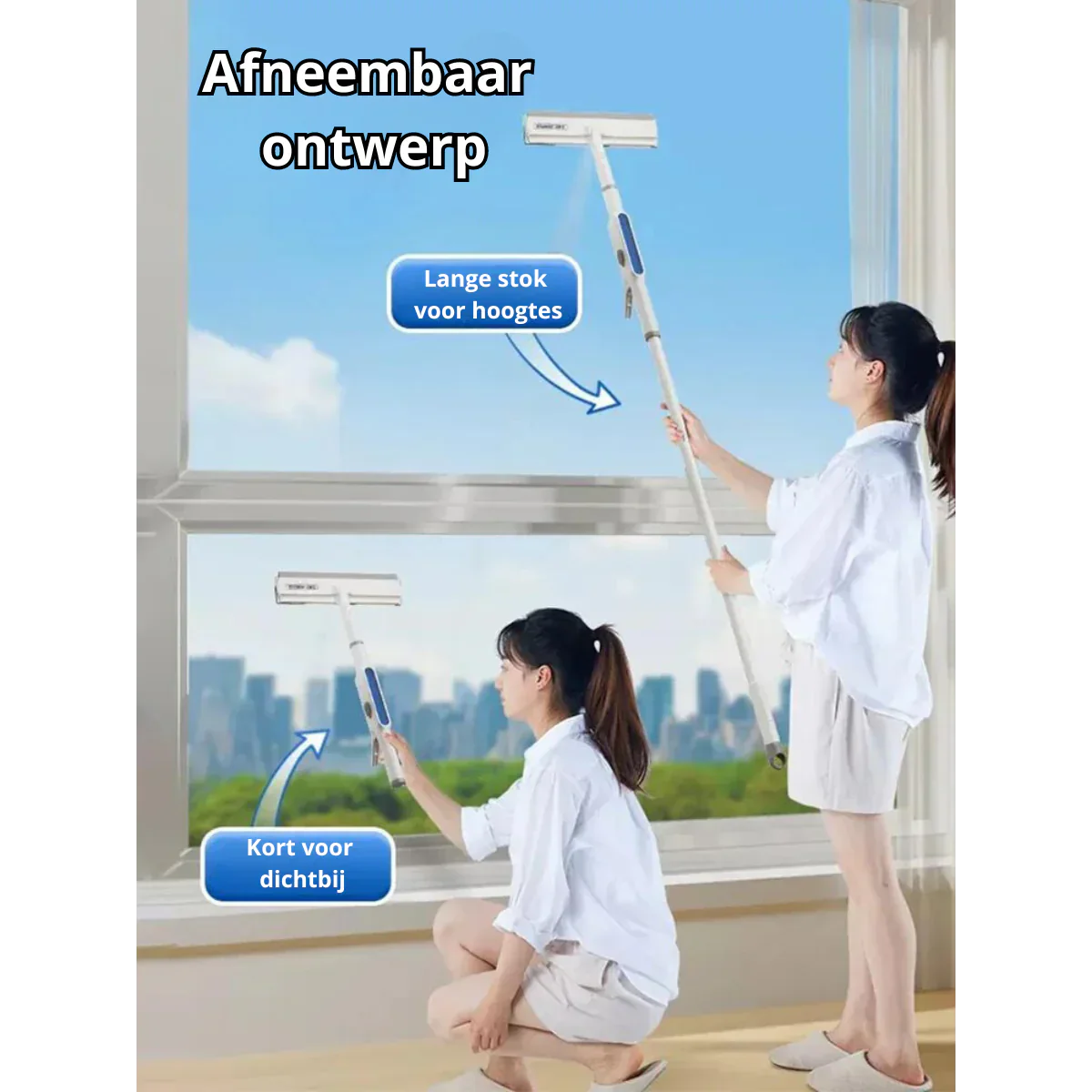 3-in-1 Fensterwischer mit Sprüh- und Wischfunktion – Multifunktionales Reinigungswerkzeug