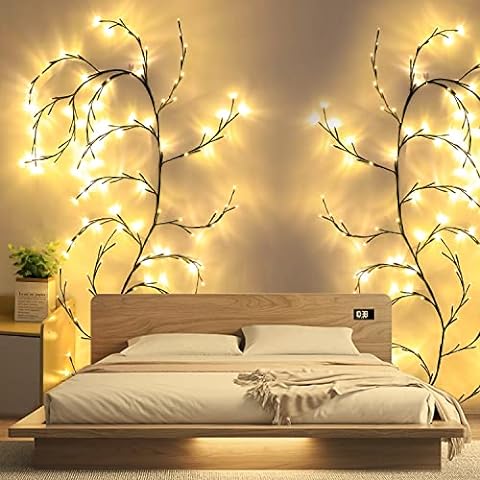 LED-Lichterkette in Weinrebenform - Flexible dekorative Beleuchtung für Innen und Außen