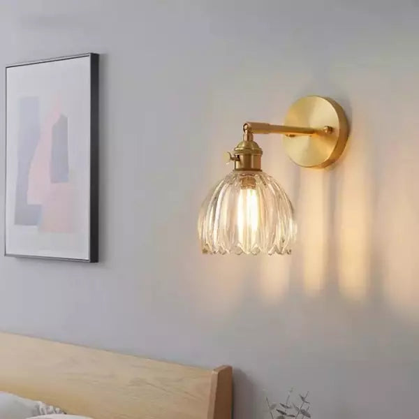 Wandlampe aus Glas Vintage-Tulpe - Elegante florale Beleuchtung