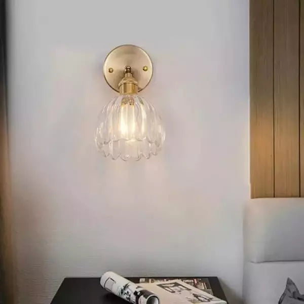 Wandlampe aus Glas Vintage-Tulpe - Elegante florale Beleuchtung