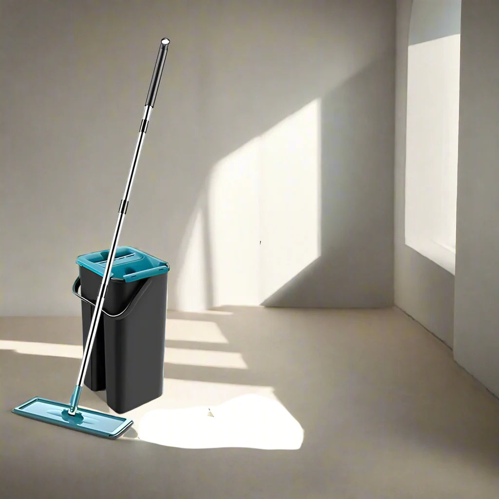 360° rotierender Mikrofasermopp mit Selbst-Auswring-Eimer – umweltfreundliche Bodenreinigung