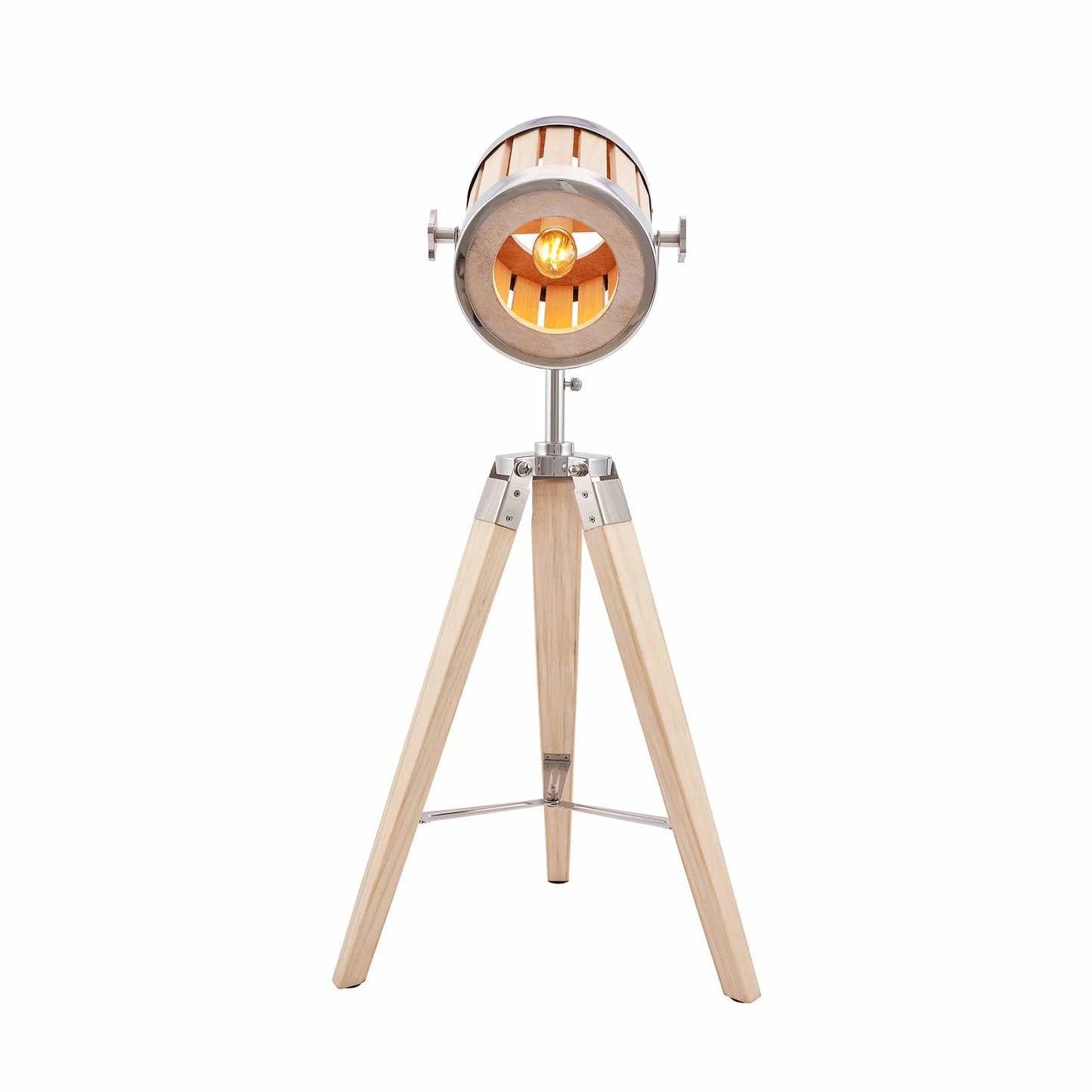 Formby natürliche Holz Marine Dreibein Tischlampe