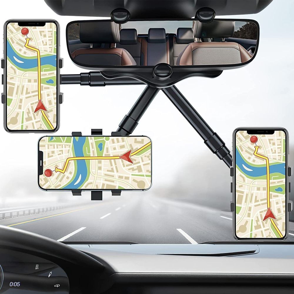 Luxora Universeller Auto Innenspiegel Freisprecheinrichtungs-Handyhalter