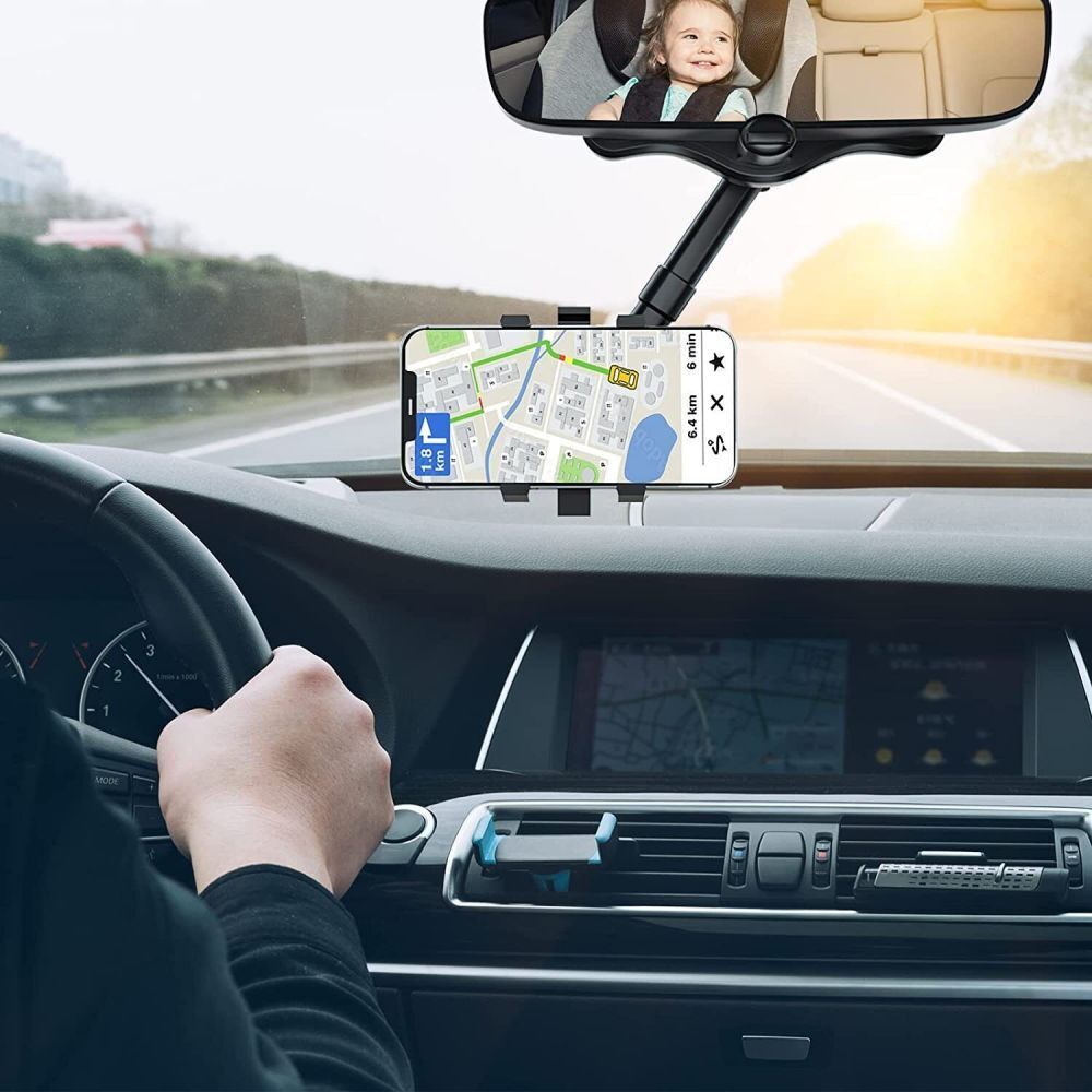 Luxora Universeller Auto Innenspiegel Freisprecheinrichtungs-Handyhalter