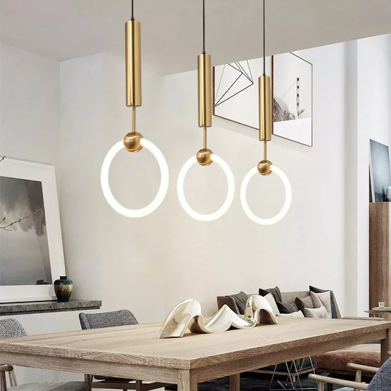 LED-Hängelampe Nordic Simple - Minimalistische Metalllampe für Küche, Esszimmer und Büro