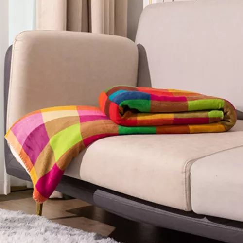 Umkehrbare Kuscheldecke mit modernem Muster für Zuhause und Bürogebrauch
