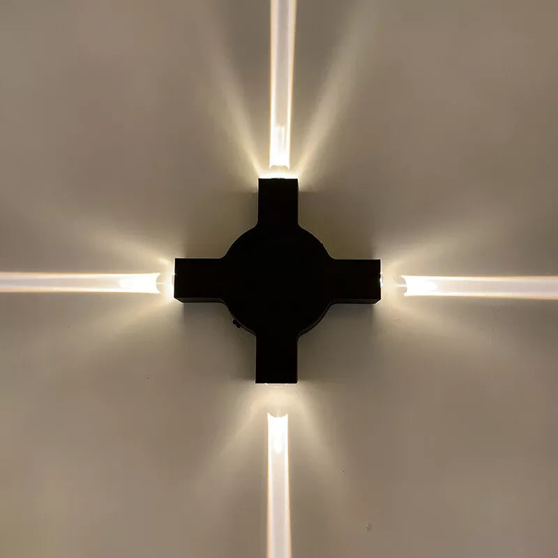 Royelux LED Pentagram Wandlampe - Stilvolle wasserdichte Lampe für Innen- und Außenbereich