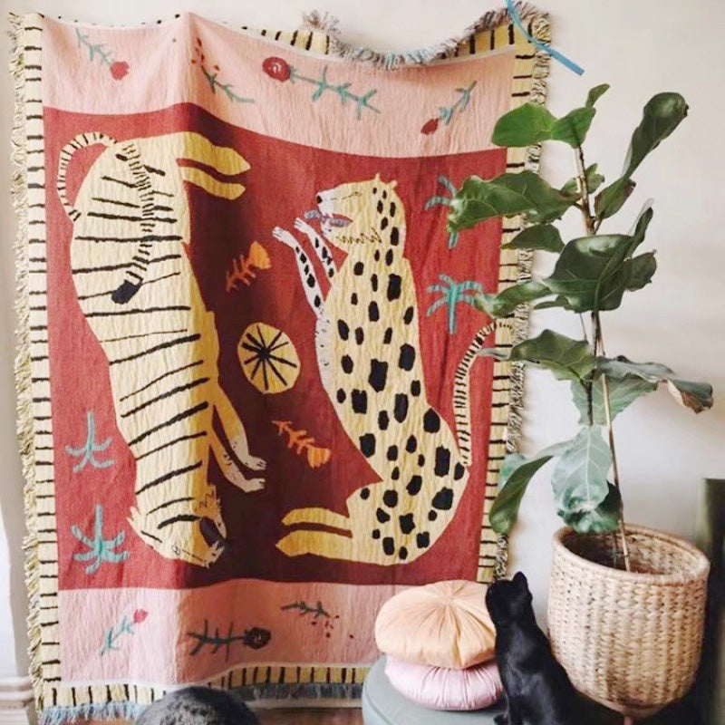Garduru Wild Leopard & Tiger Decke