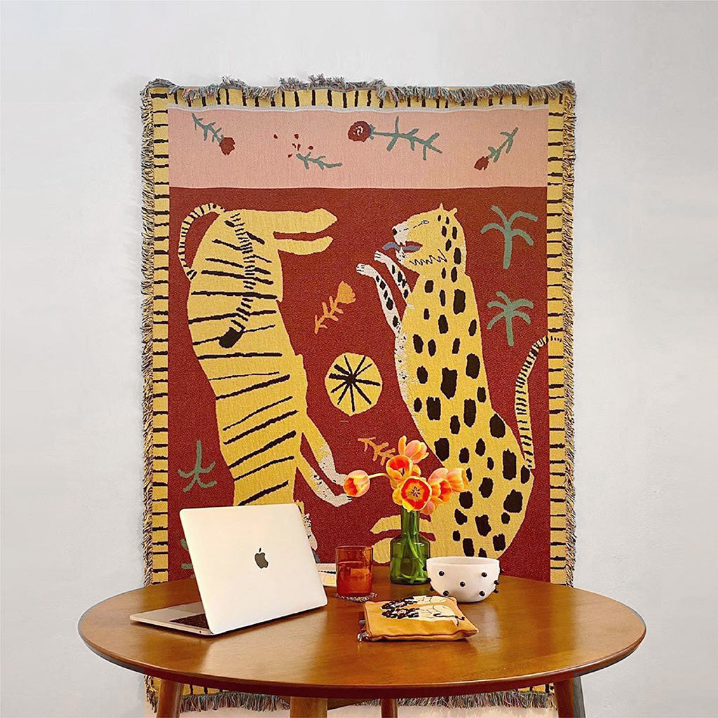 Garduru Wild Leopard & Tiger Decke