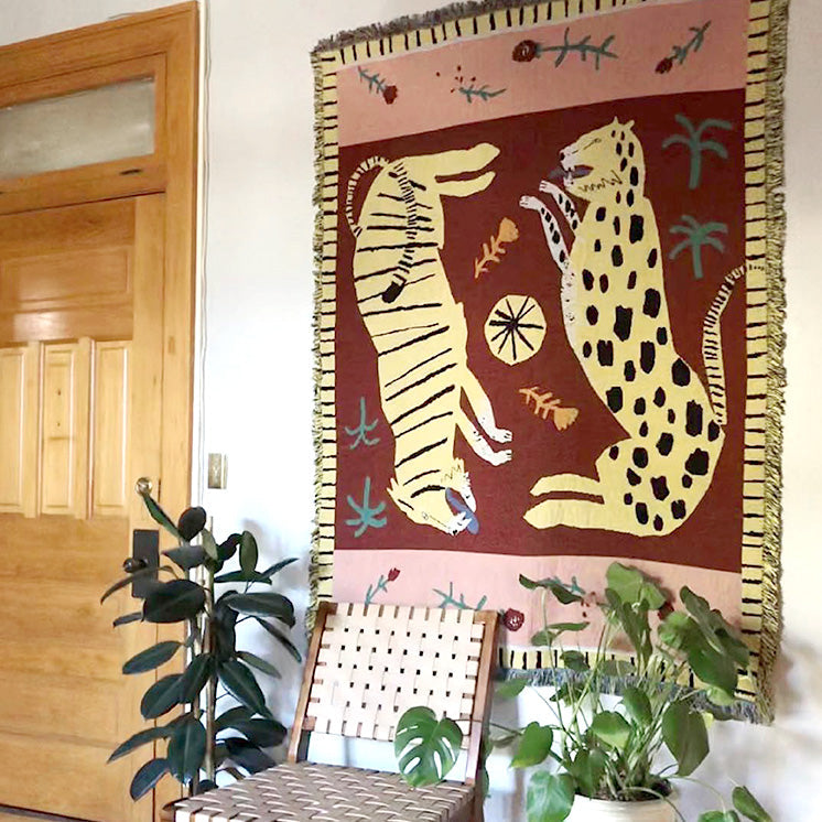 Garduru Wild Leopard & Tiger Decke