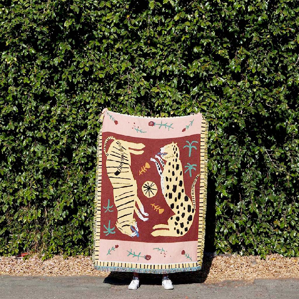 Garduru Wild Leopard & Tiger Decke