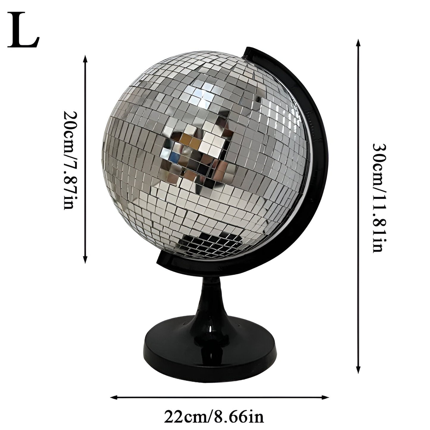 Silberne Disco Ball Globe Dekoration