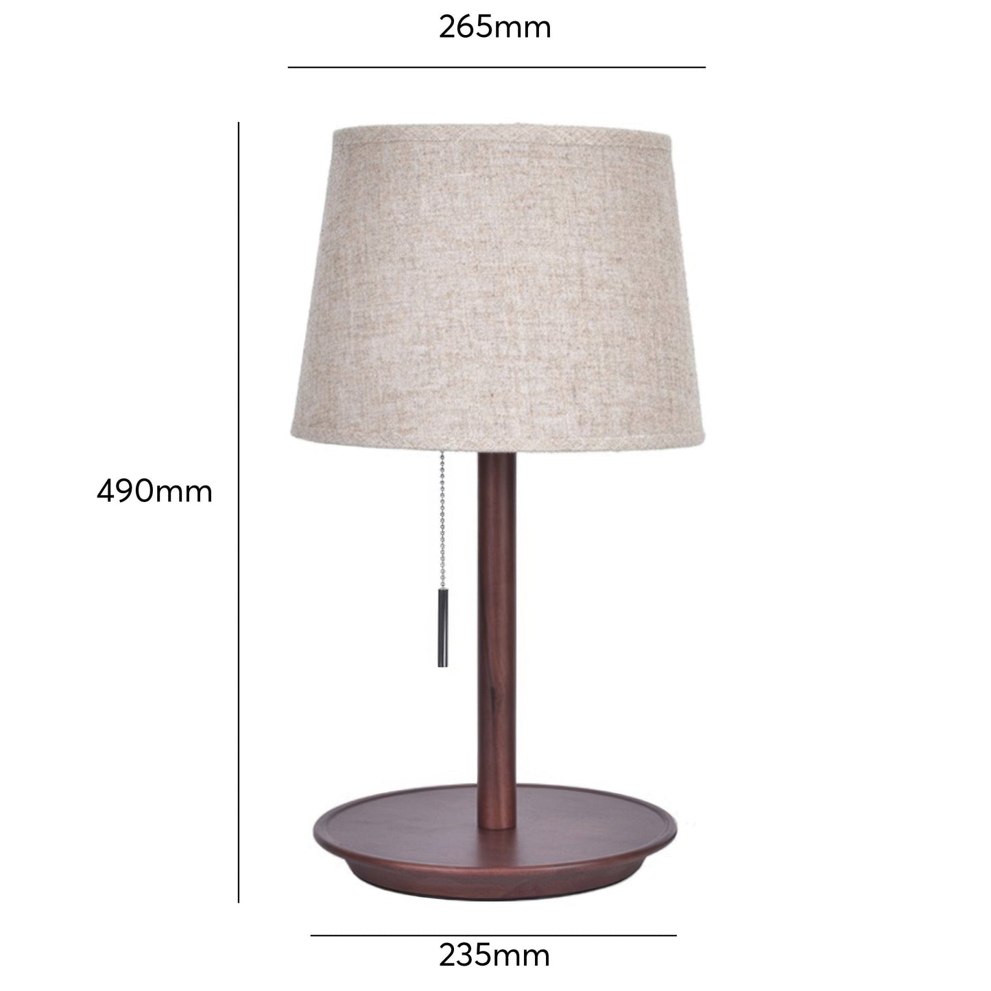 Lampe Gentle Glow Nordic Walnuss - Natürliches und Beruhigendes Licht aus Holz und Stoff
