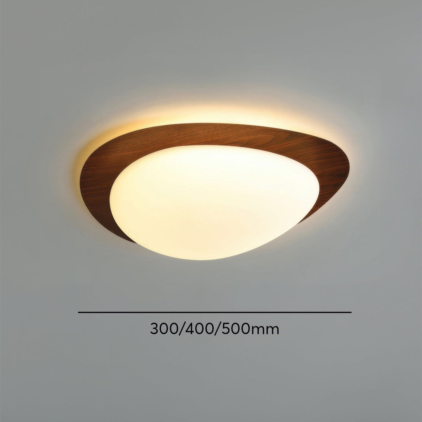 Garduru Pebble Holzmaserung Deckenleuchte – Natürliche Eleganz mit sanftem LED-Glühen
