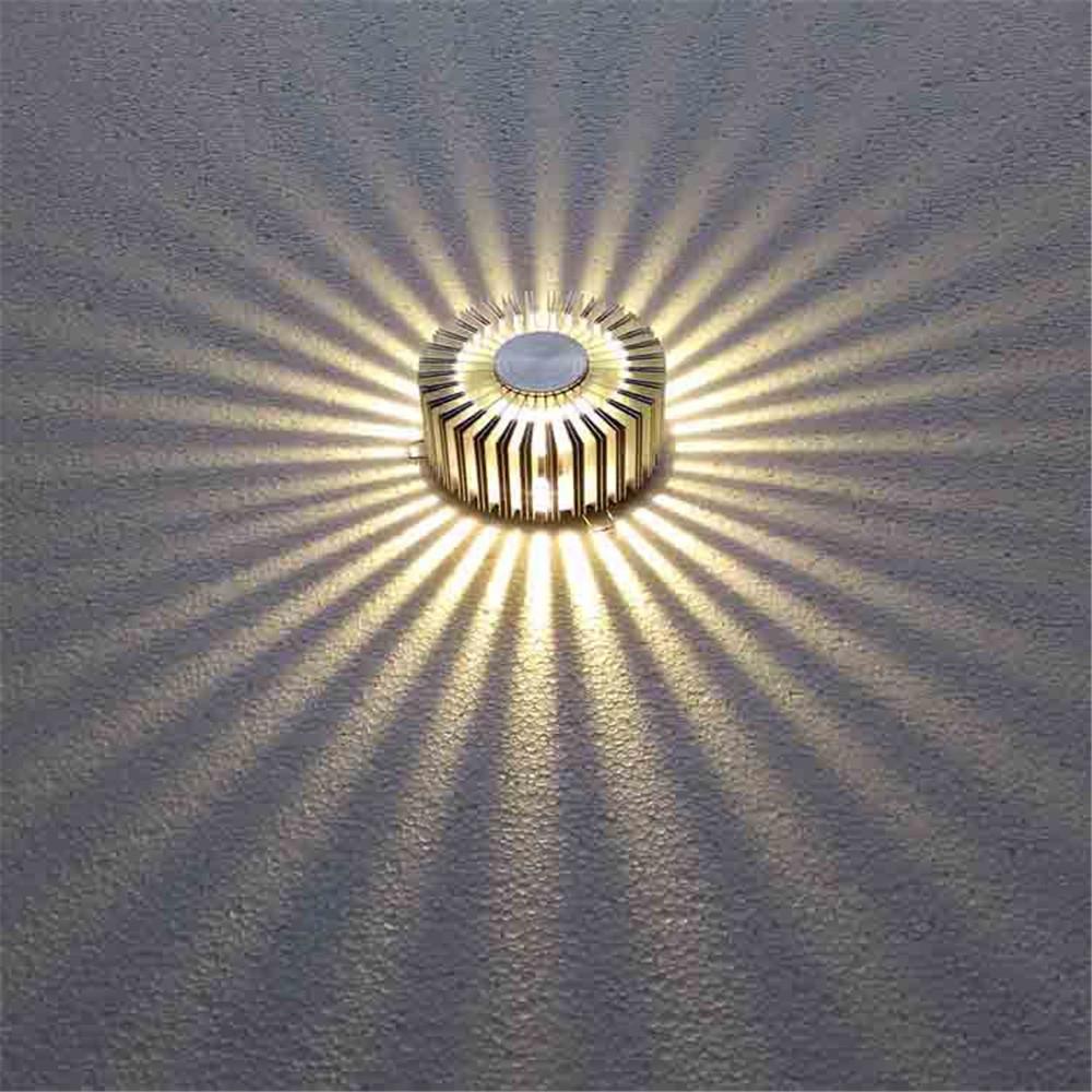 Sonnenstrahlen Schatten werfen dekorative Wandlampe