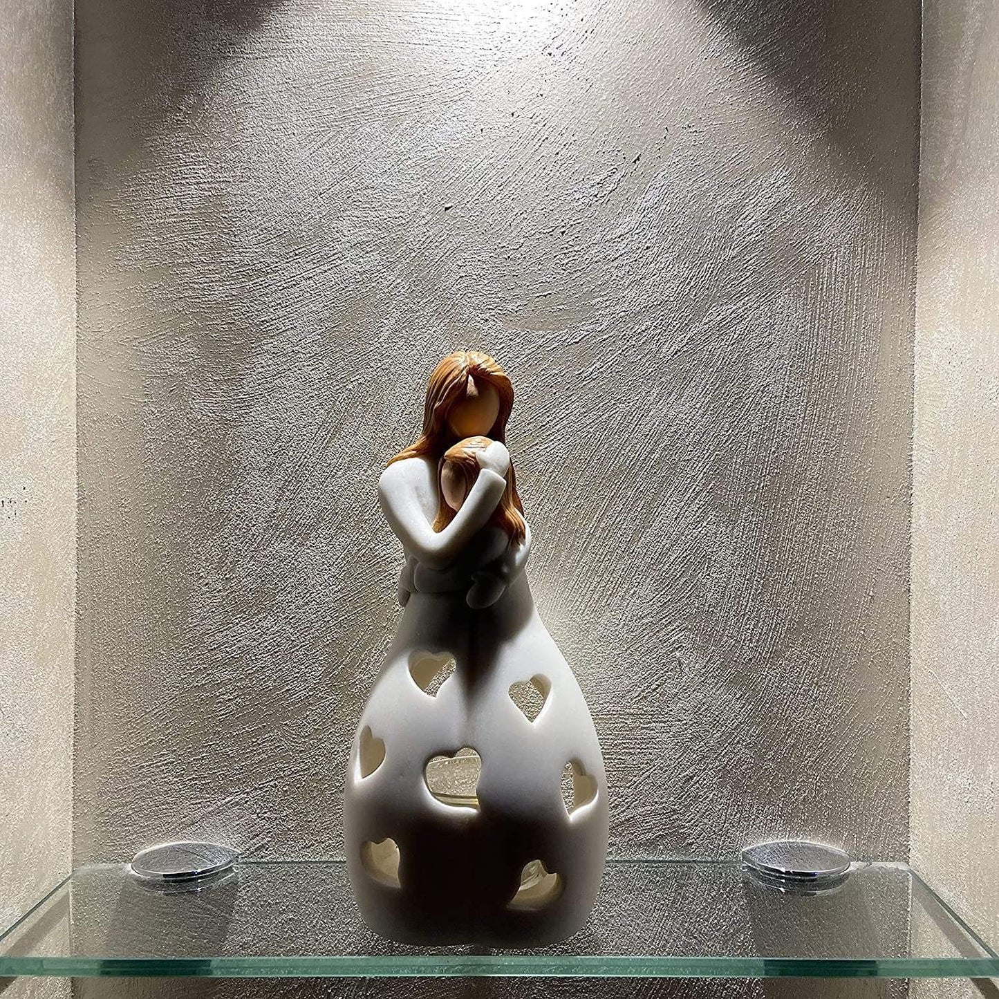 Lampe Eternal Love - Romantische und Elegante Beleuchtung aus Beige Resin