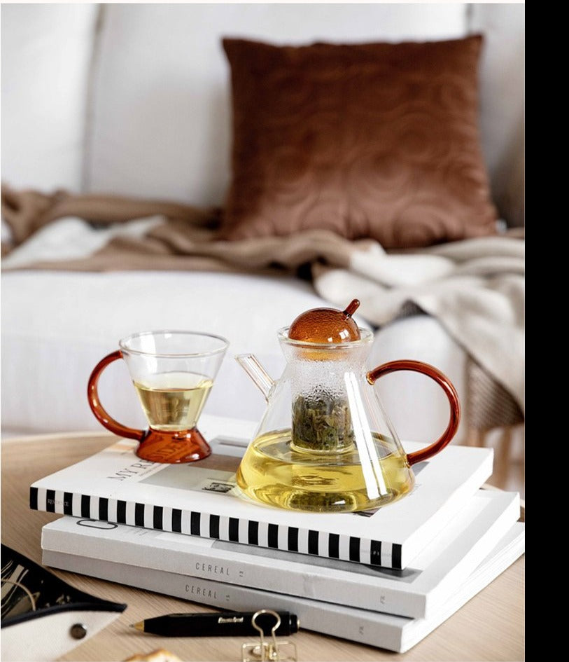 3-teilige Glas-Teekannen-Set