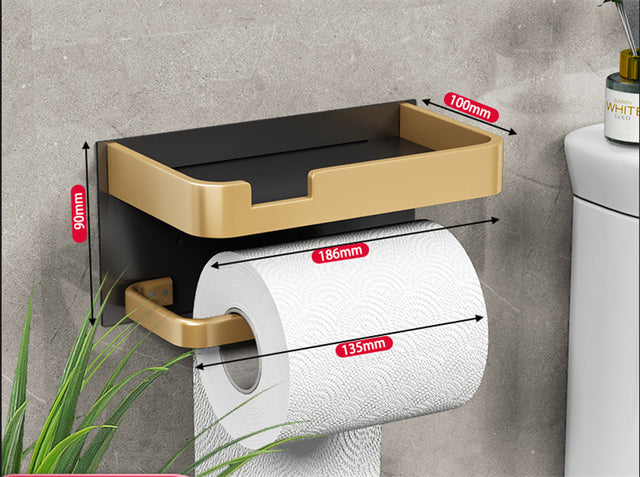 Toilettenpapierhalter mit Handyhalter Gewebehalter Papierrollenregal
