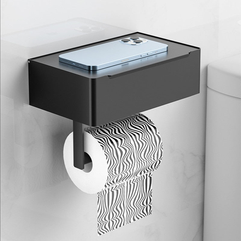 Toilettenpapierhalter mit Feuchttuchspender Multifunktionslagerregal
