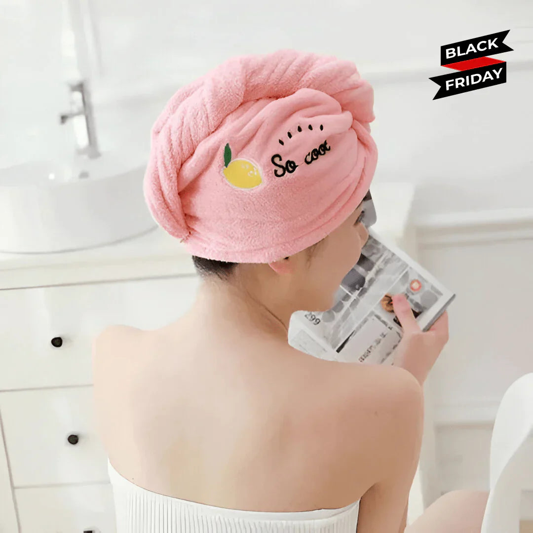 Weiches Mikrofaser-Haartuch mit verstellbarem Verschluss – Schnell-Trockner-Tuch für mühelose Haarpflege