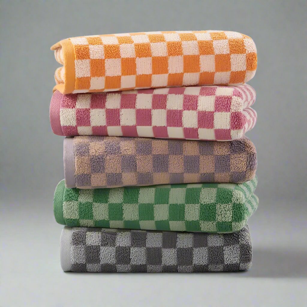 Zwei Stück weiche Baumwoll-Jacquard-Design-Handtücher