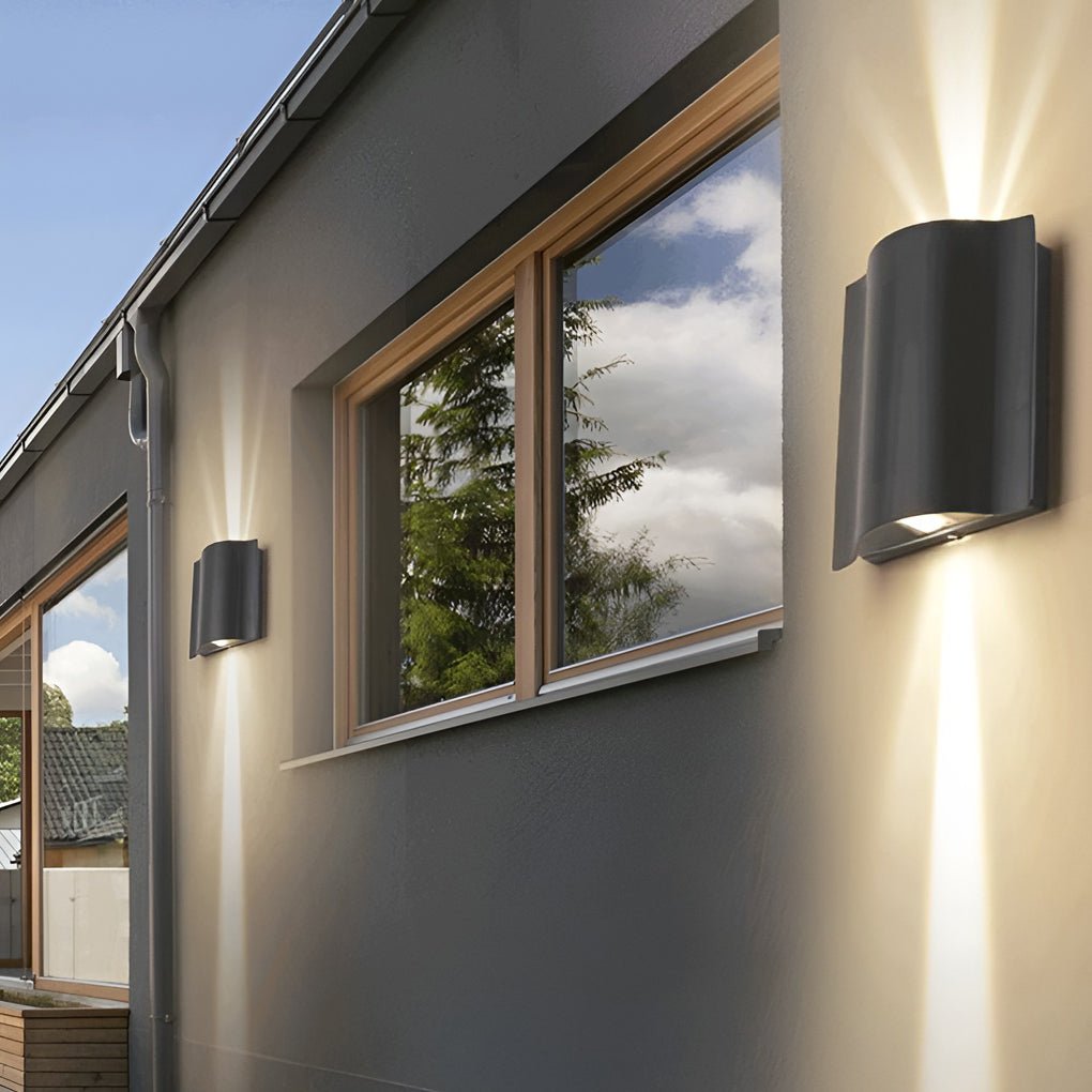 LED Wandleuchte Außen Modern Schwarzes Wandlicht