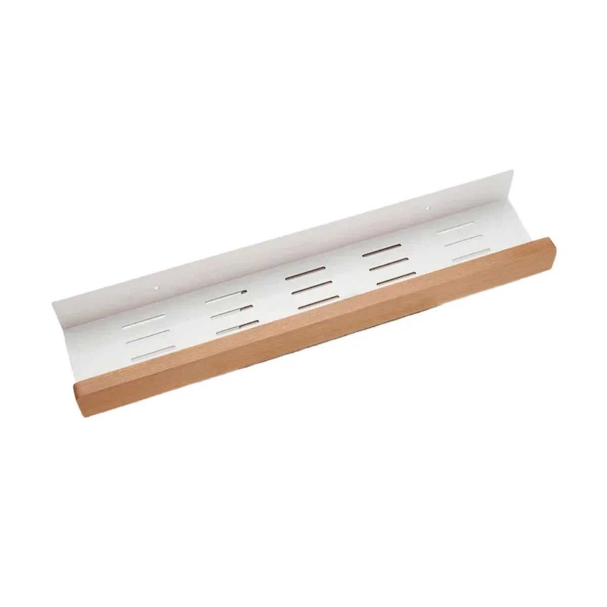 Wandmontierte Massivholz-Aluminium-Lagerregal Badezimmer Organizer Regal