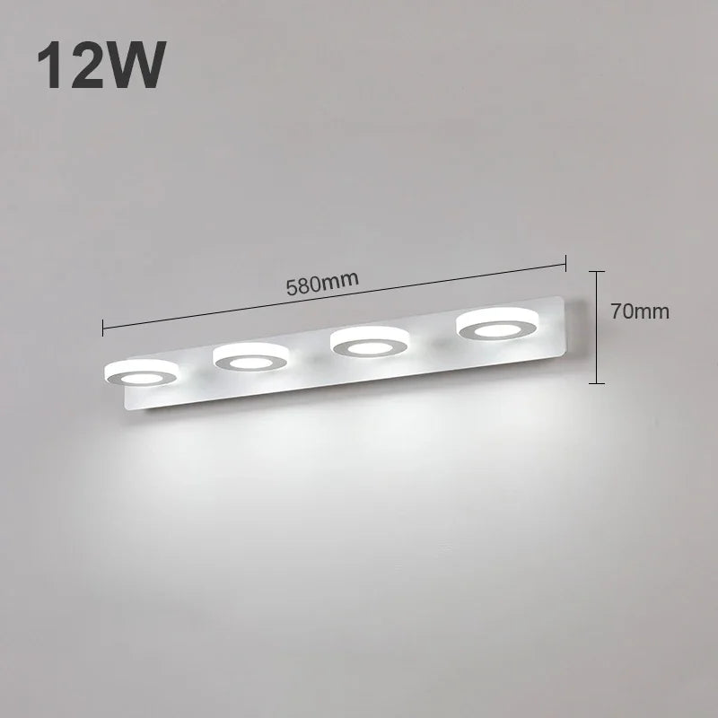 1-4 Köpfe Aluminium Badezimmer LED Vanity Licht Wandlampe Spiegel Licht