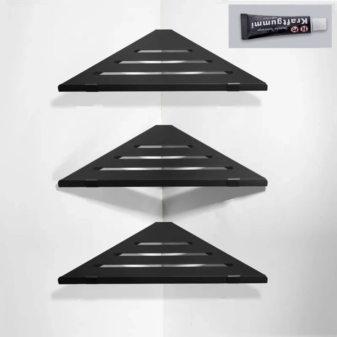 1-3 Schicht Aluminium Eckenorganisator Regal Badezimmer Aufbewahrungsregal