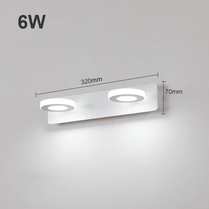 1-4 Köpfe Aluminium Badezimmer LED Vanity Licht Wandlampe Spiegel Licht