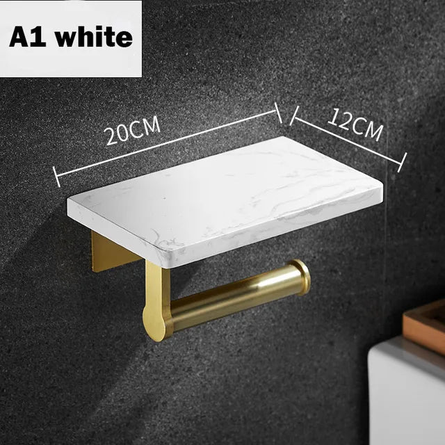 Wandhängendes Telefonregal Badezimmer Marmor Toilettenpapierhalter