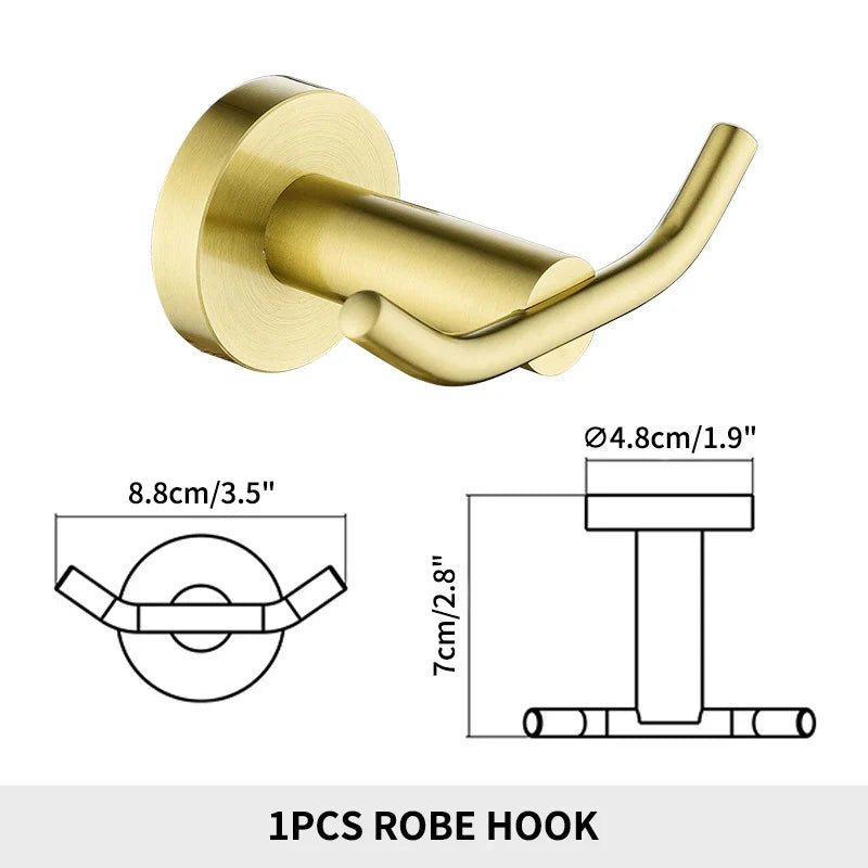 Edelstahl Wandmontage Hardware Haken Badezimmer Bademantel Schlüssel Jackenhalter