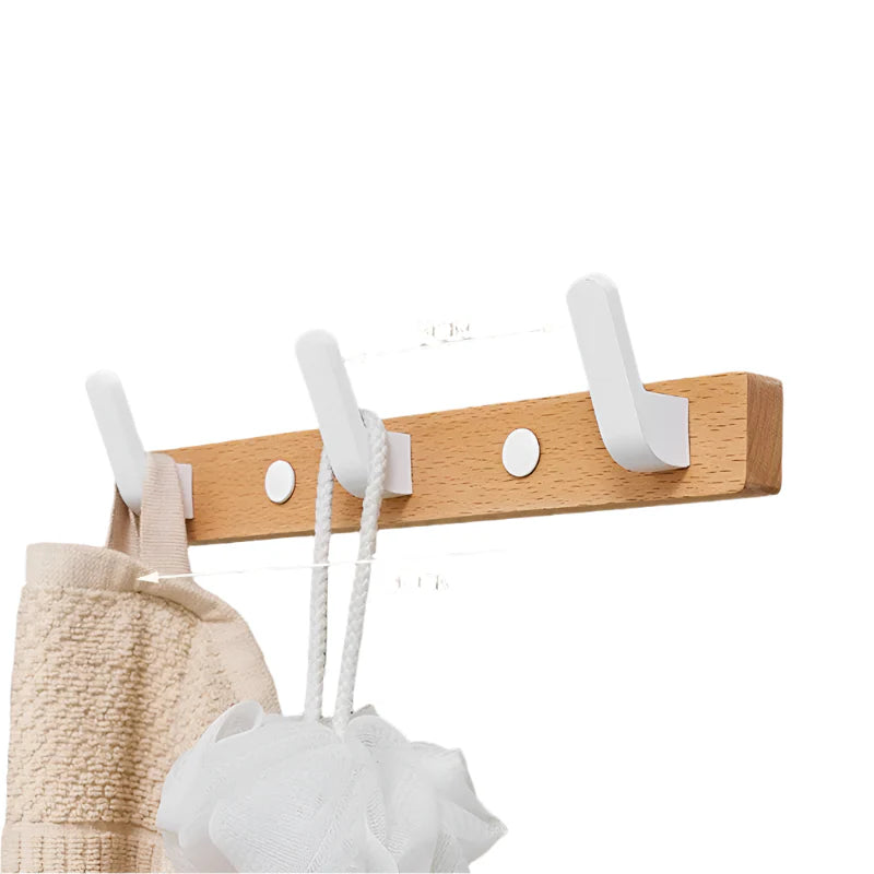 Aluminium Holz Wand Handtuchhaken Badezimmer Hardware Kleiderregal