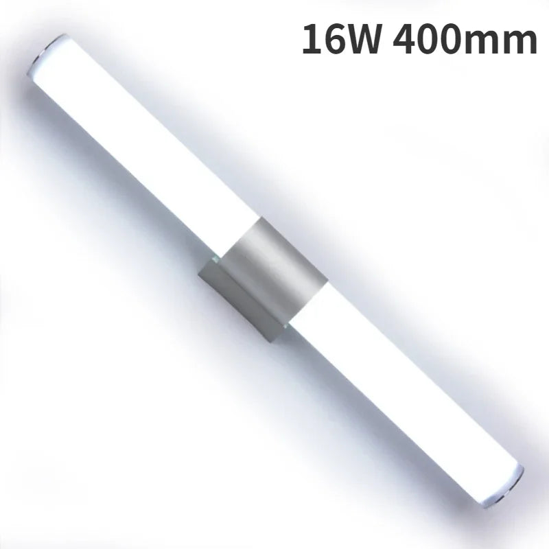 Wasserdichte LED-Spiegelleuchte Wandlampe für Badezimmer Silbergrau