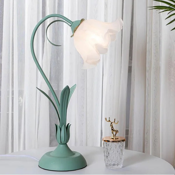 Vintage Blumen Tischlampe verstellbar – Praktische Eleganz und vom Natur inspiriertes Design
