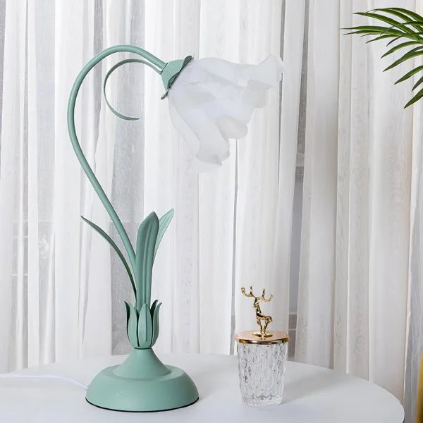 Vintage Blumen Tischlampe verstellbar – Praktische Eleganz und vom Natur inspiriertes Design