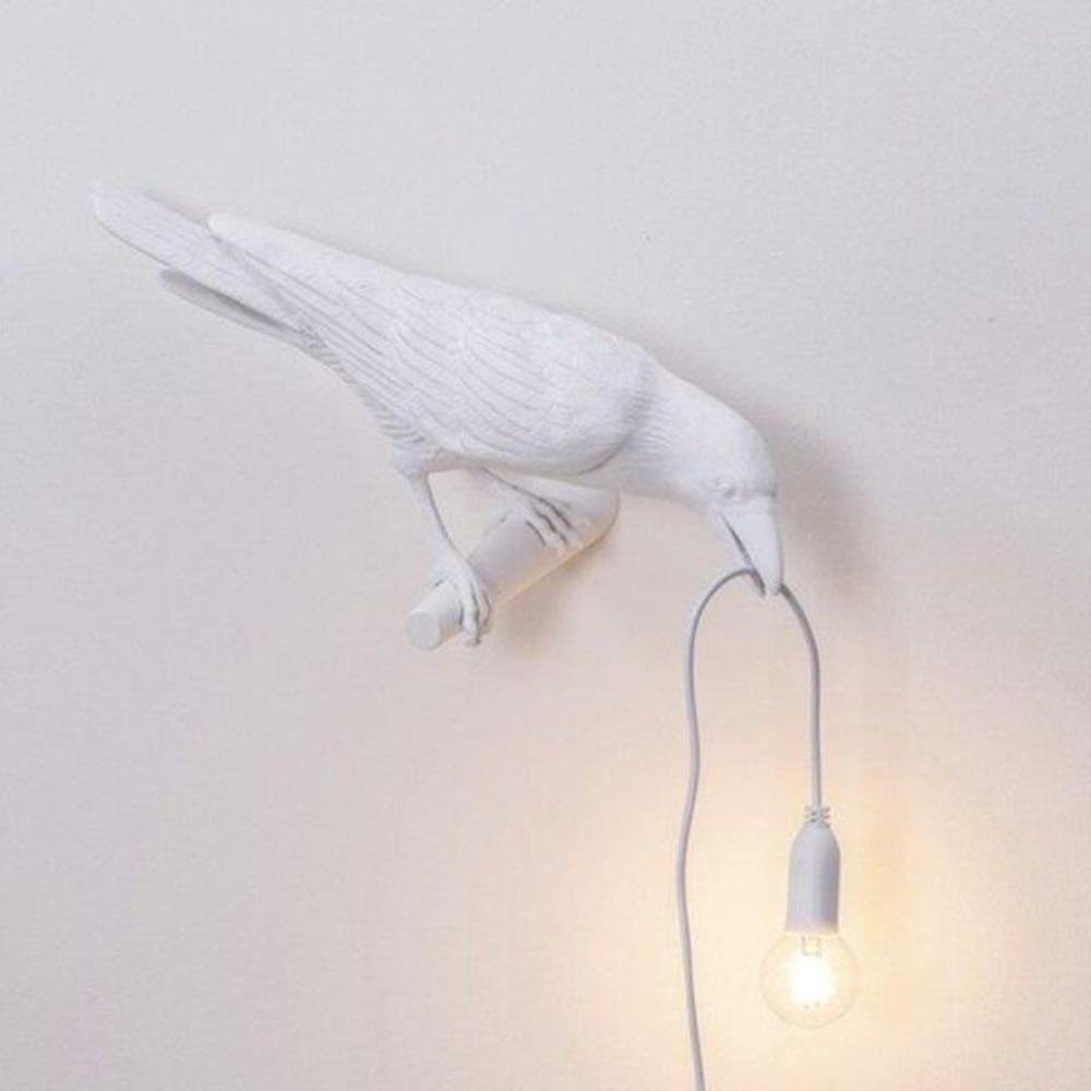 RoyaleGlow Nordic Crow Bird Lamp – Einzigartige Wand- & Tisch-LED-Lampe für stilvolle Dekoration