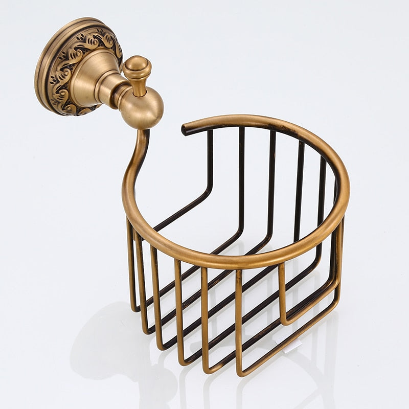 Wandmontierter Messing-Toilettenpapierhalter Antike Ausführung Rollenhalter