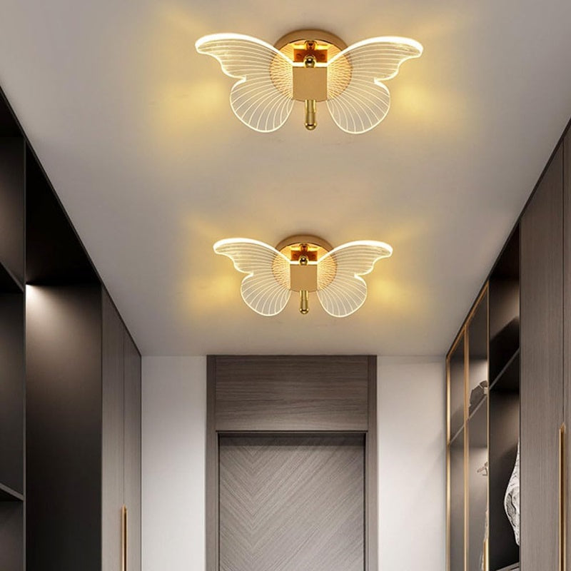 Schmetterlingsförmige LED-Wandleuchte mit drei Lichtmodi