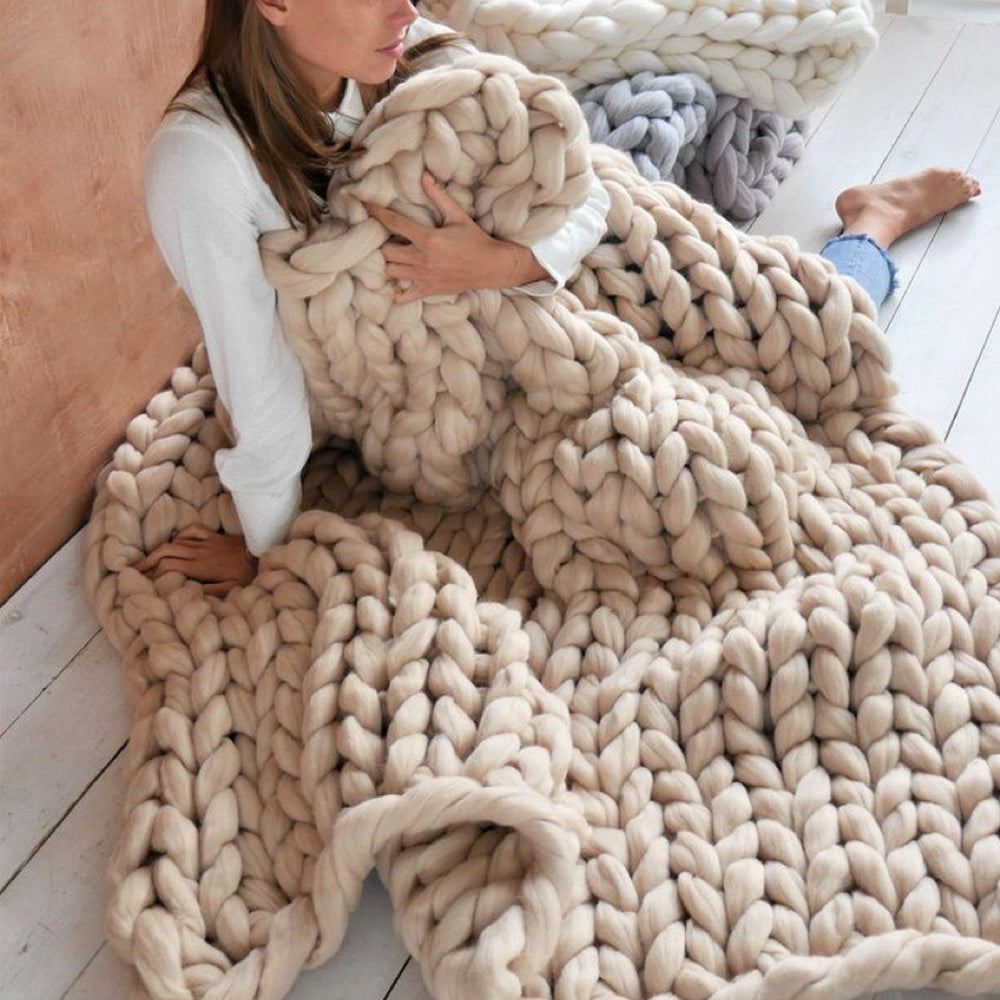 Edle XXL Strickdecke