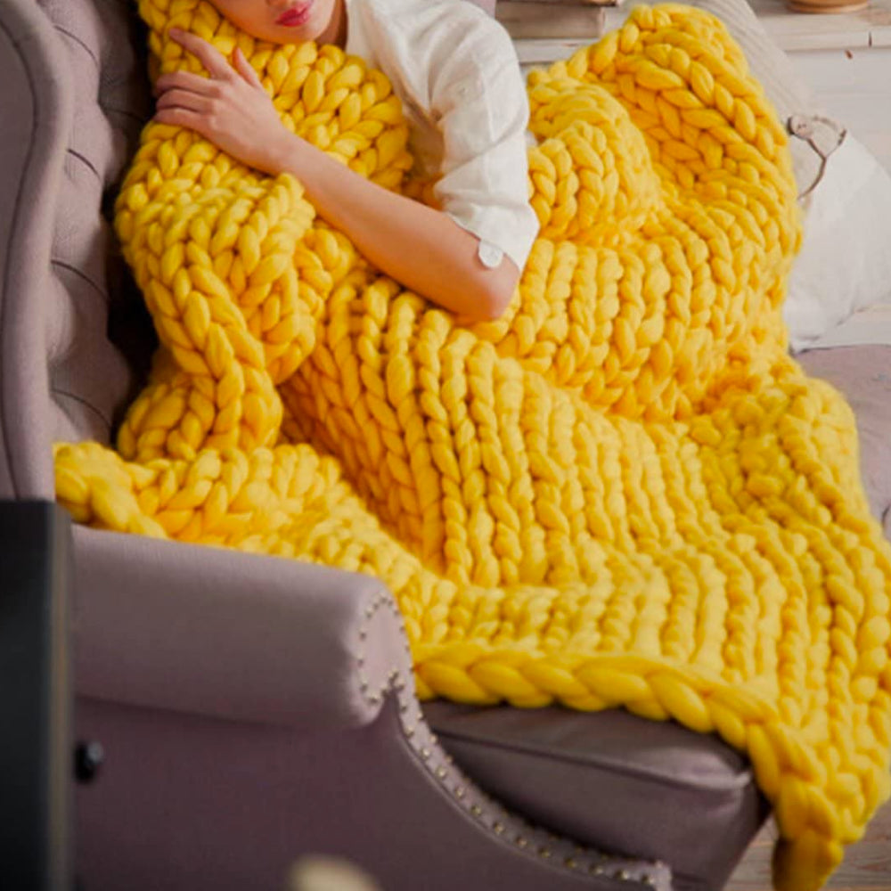 Edle XXL Strickdecke