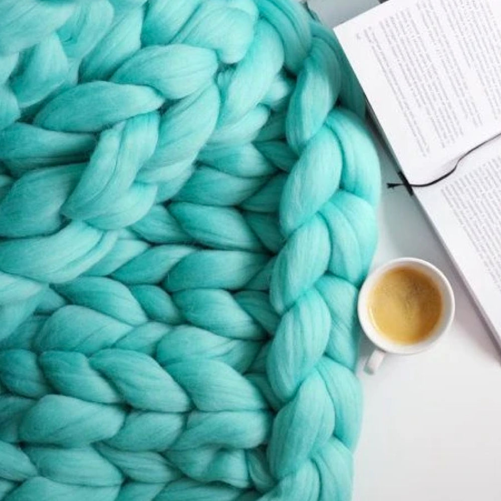 Edle XXL Strickdecke