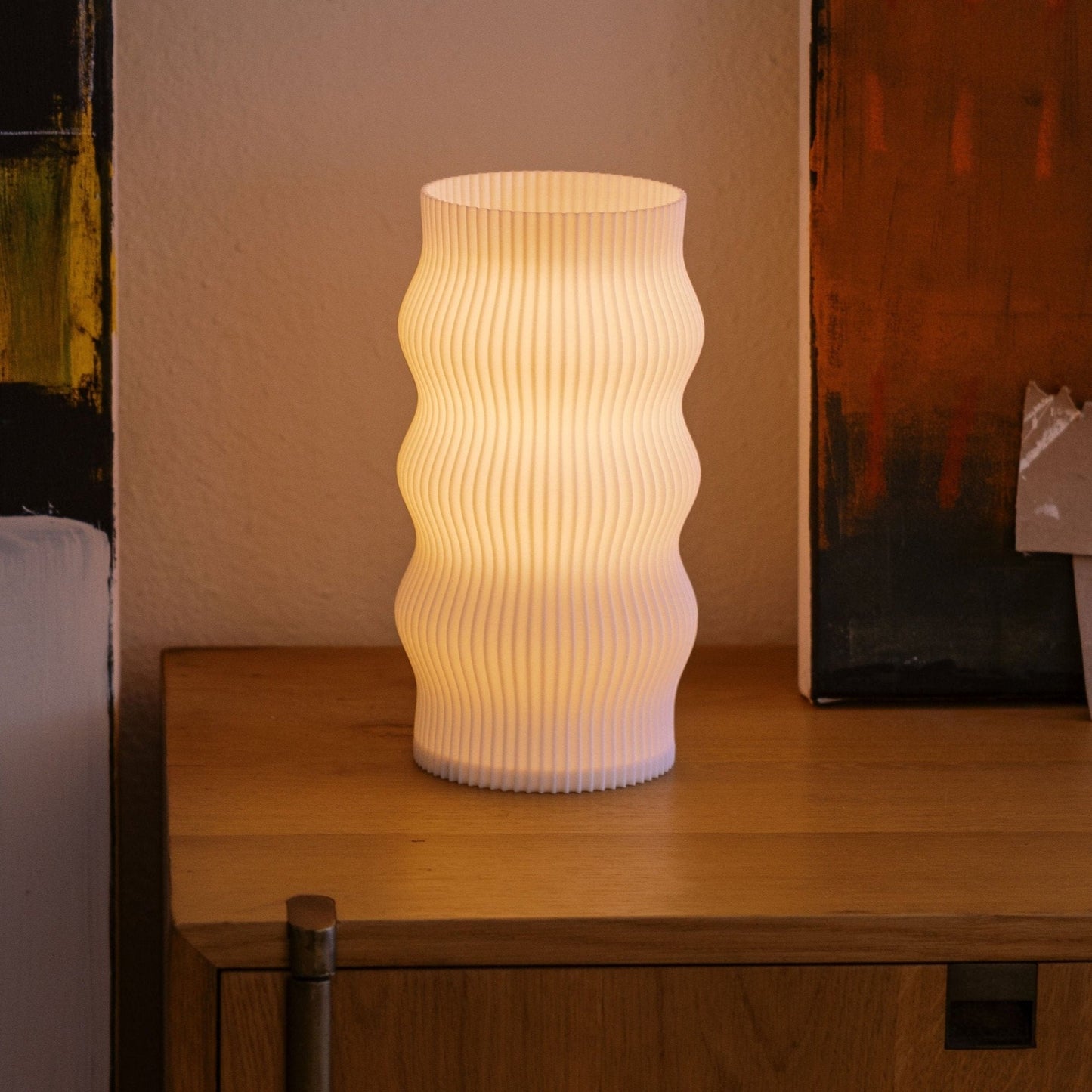 Royallure Französische Falten 3D Schreibtischlampe - Eleganter warmer Glanz für Wohnkultur