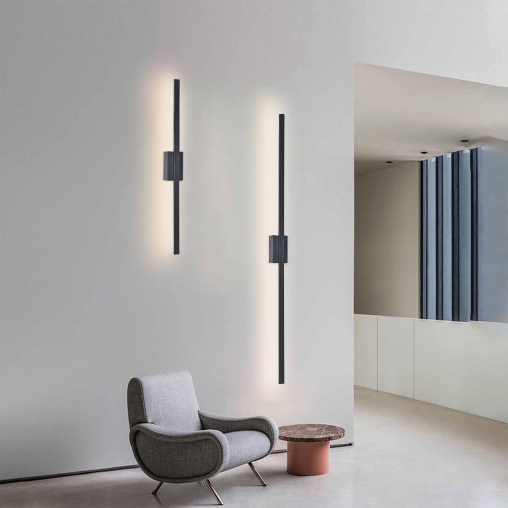 Industrielle Minimalistische Lange LED Eisen Wandleuchten für Zeitgenössische Wohnzimmerdekoration und Stilvolle Beleuchtung