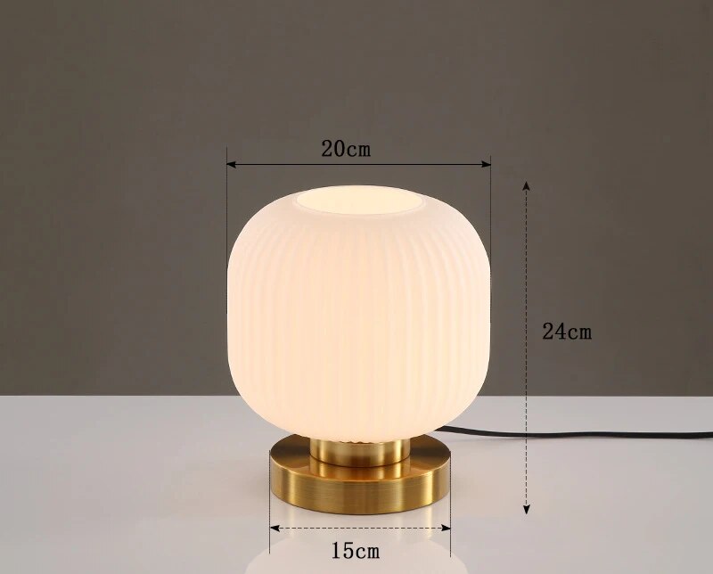 Elegante Tischlampe aus Glas und Eisen mit E27 Lampenfassung