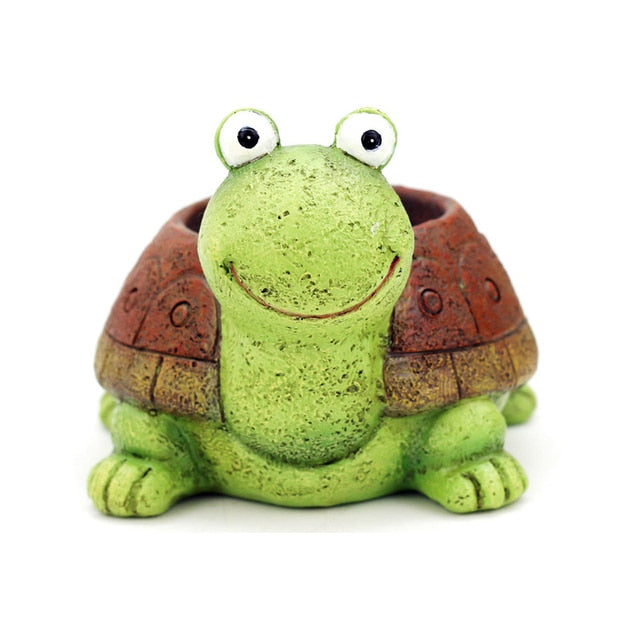 Niedlicher Schildkröten-Sukkulenten-Pflanzer