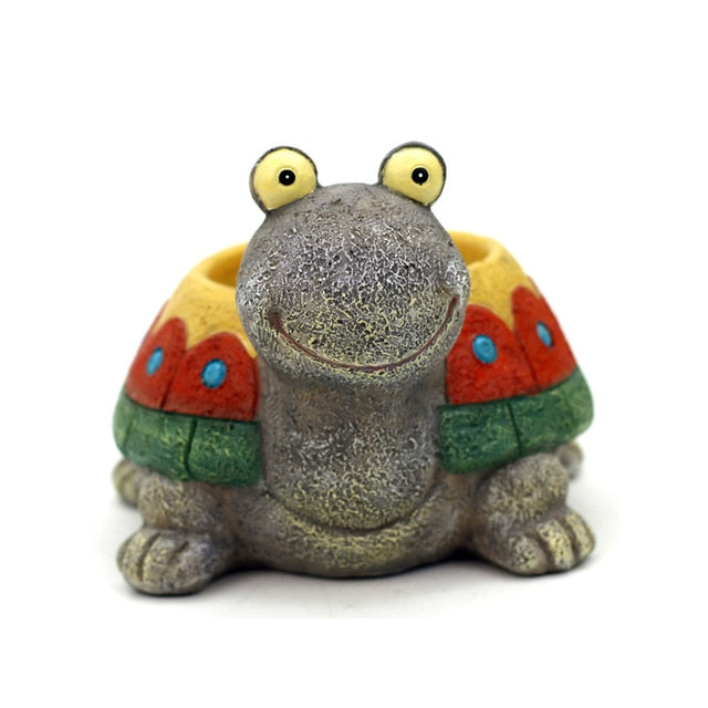 Niedlicher Schildkröten-Sukkulenten-Pflanzer