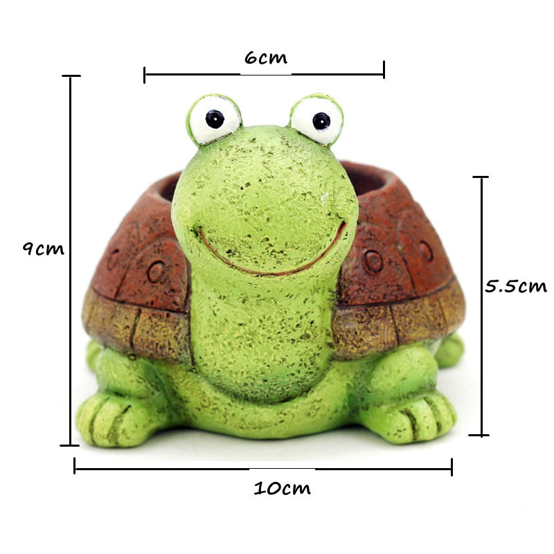 Niedlicher Schildkröten-Sukkulenten-Pflanzer